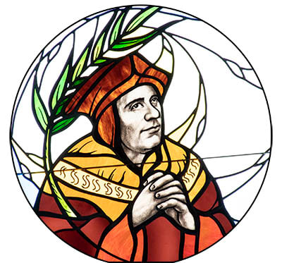 St. Thomas More stained glass window